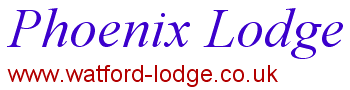 Watford Lodge, banner.